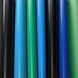 Assorted colored PVC fabric sheets