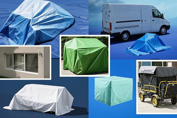 Temporary PE tarpaulin covers for various uses
