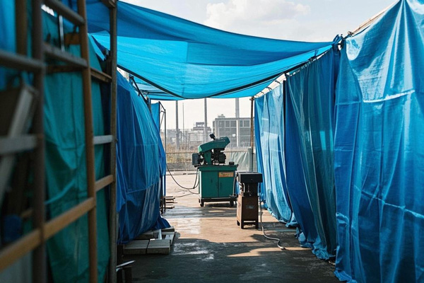 PE tarpaulin for industrial and construction use