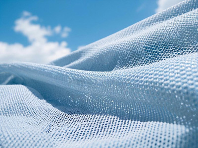 Breathable mesh material for patio covers