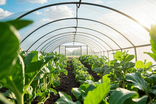 Greenhouse inner liner fabric creating optimal growing environment