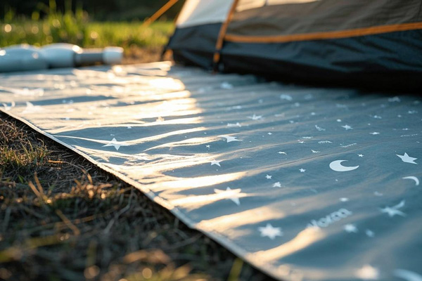 Tent groundsheet protecting Bottom of tent from moisture and sharp objects