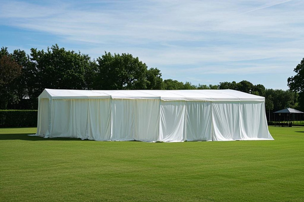 Elegant outdoor wedding temporary covers for protection against unexpected rain