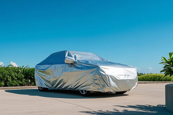 Oxford fabric car engine cover protecting engine components from dust