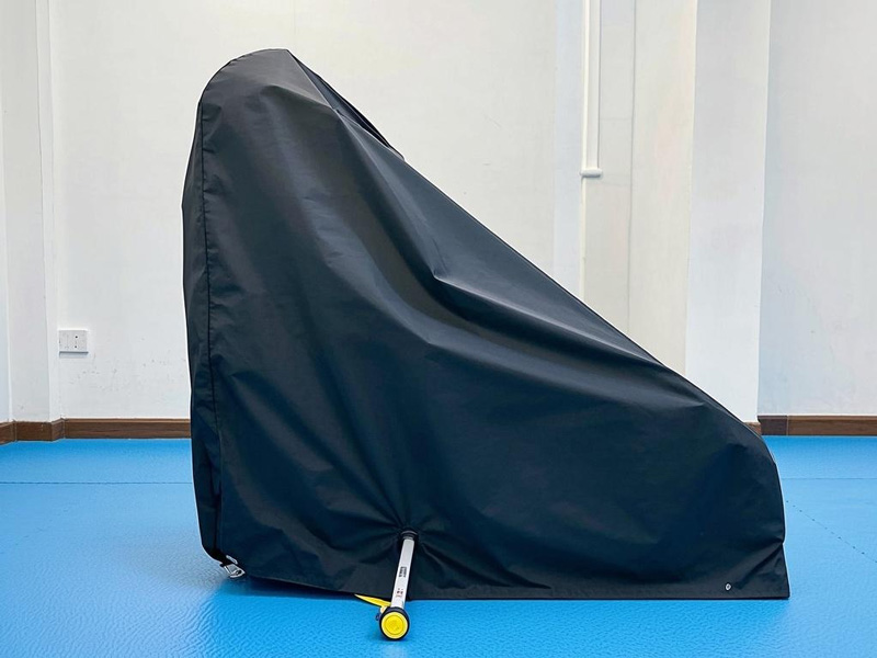 PT fabric covers protecting treadmill and yoga equipment from dust and moisture