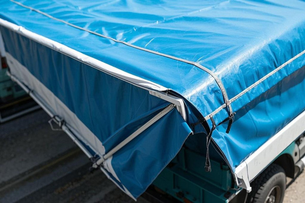Custom feature truck tarps