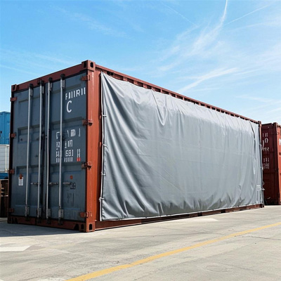 Row of covered containers