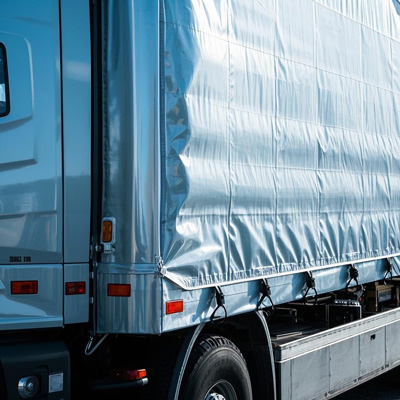 Side curtain glide rail system detail
