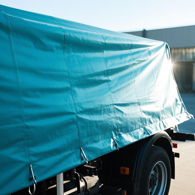 Fleet of curtain side trucks