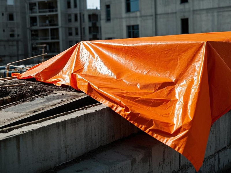 Tarp material close-up showing durability