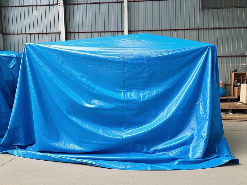 Tarp secured over bulk materials