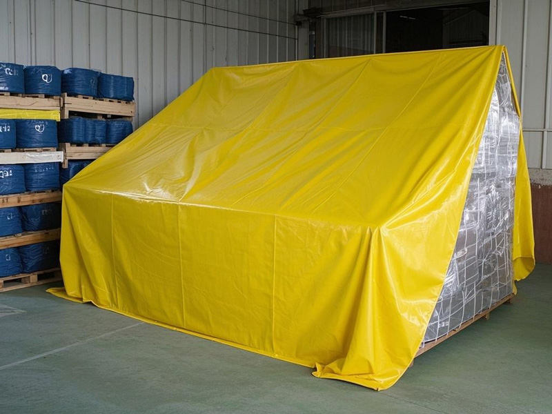 Warehouse tarp with secure fastening system