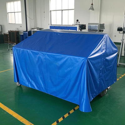 Zippered opening detail on machinery cover