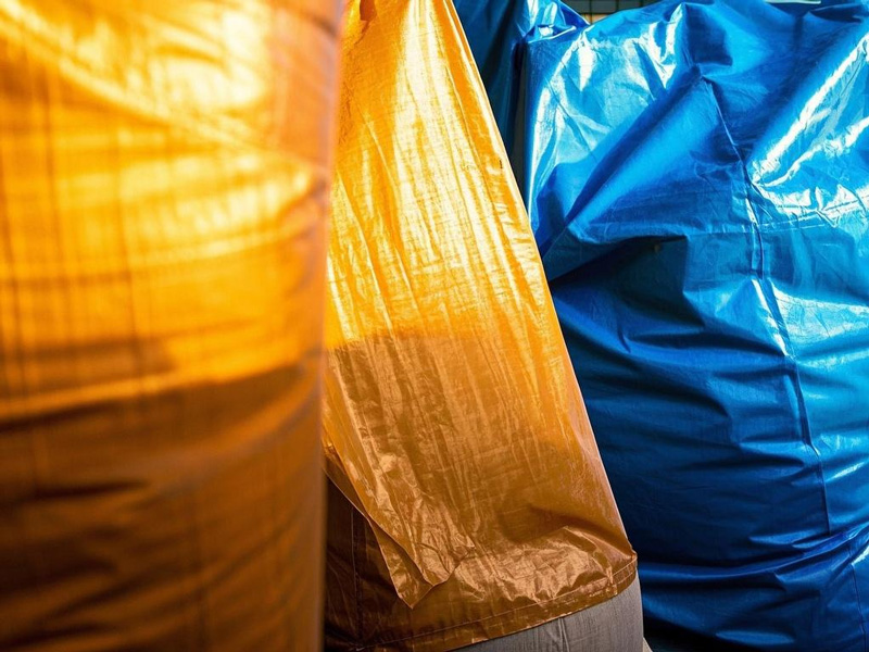 Close-up of chemical-resistant material