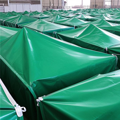 Large chemical storage area with protective covers