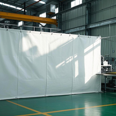 Hanging system detail of industrial divider