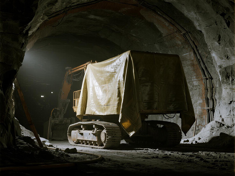 Reinforced edges and grommets on mining tarp