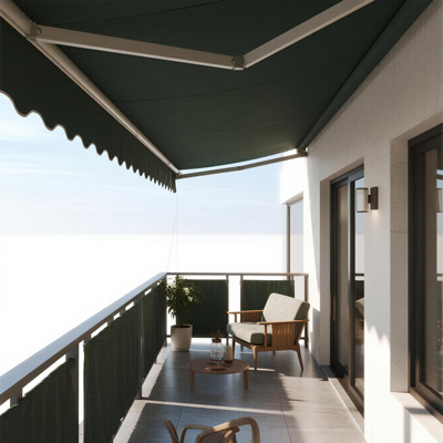 Detail of rain curtain mounting system