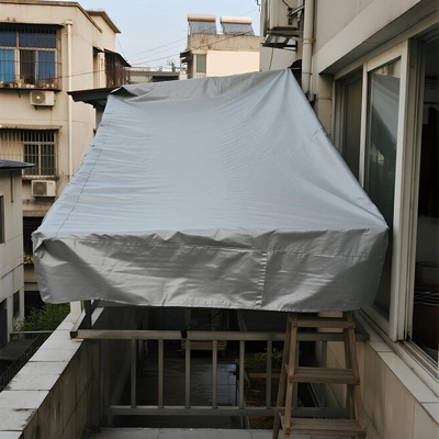Balcony insulation cover reducing heat on sunny day