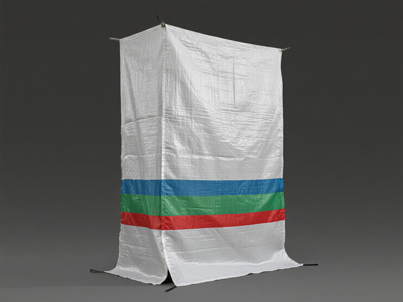 Furniture covered with dust protection sheets in storage