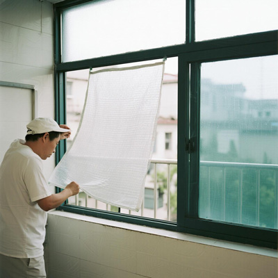 Emergency cover providing shade through broken window