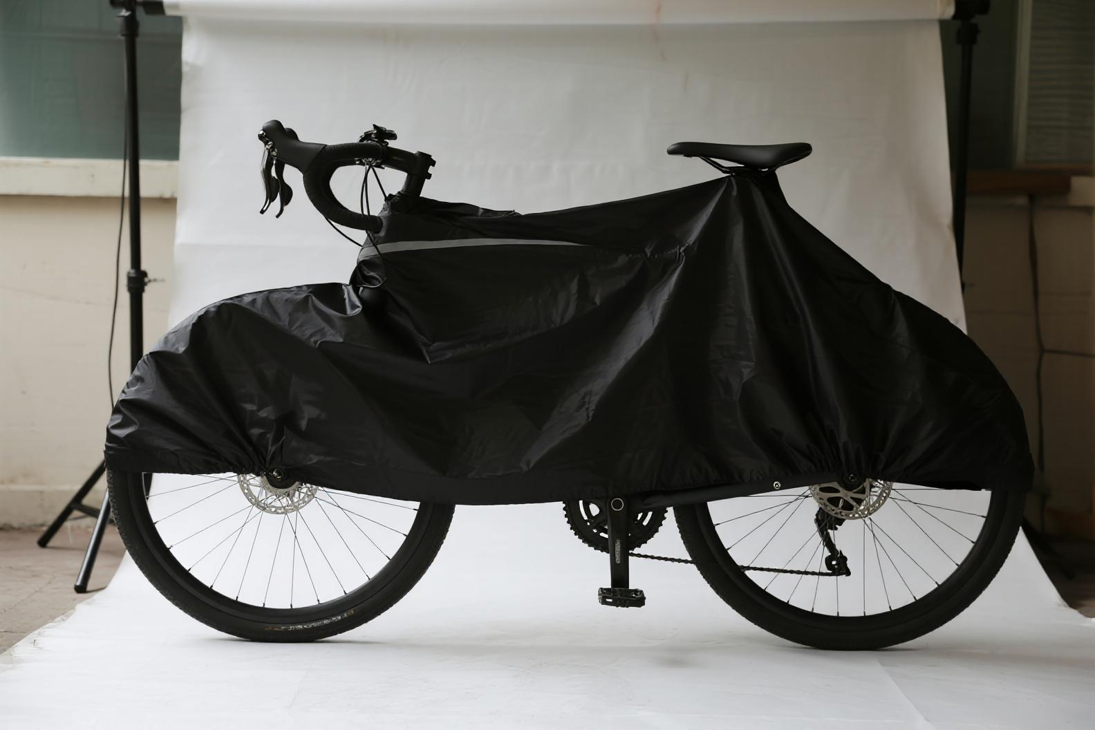 Bike and scooter waterproof covers protecting vehicles from weather elements