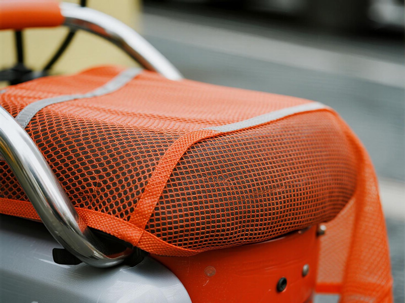 Bike cover storage bag showing compact size