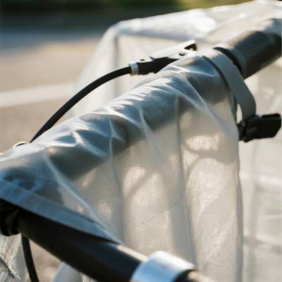 Bike covered in rain during heavy downpour