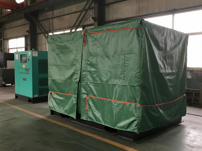 Elastic hem detail on outdoor equipment dust cover