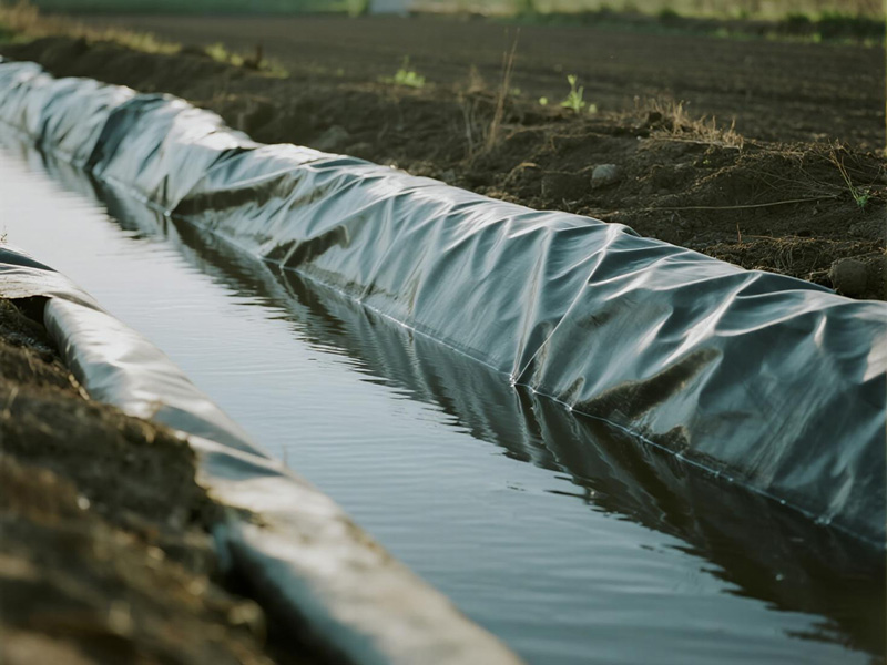 Installation process of canal anti-leakage fabric