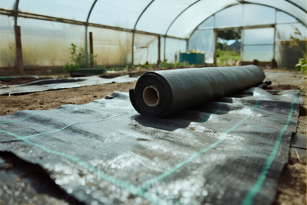 Poly tunnel greenhouse with ground cover