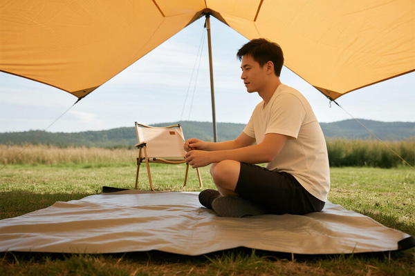 Medium tent footprint for 3-4 person family tent