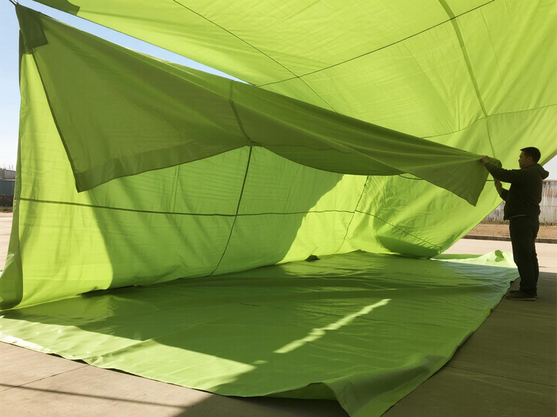 Close-up view of PE material showing durability and weave pattern