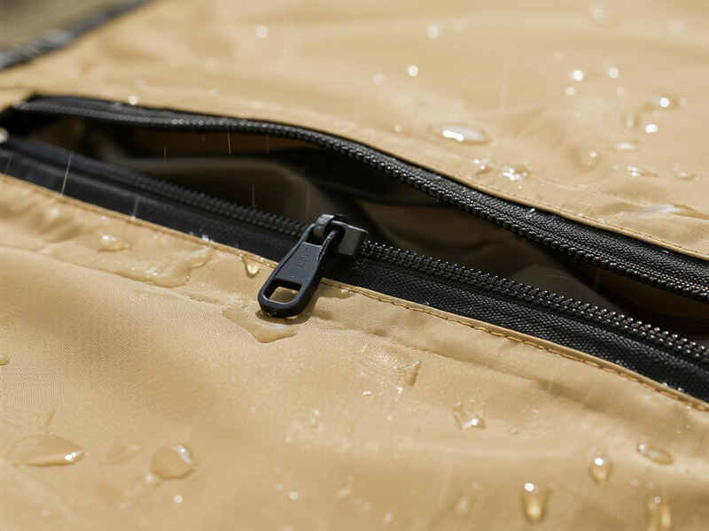 Waterproof storage tarp secured to camping equipment