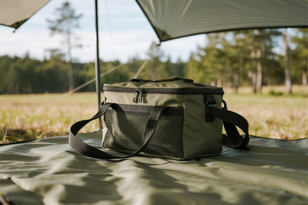 Waterproof storage tarp securing gear in car trunk