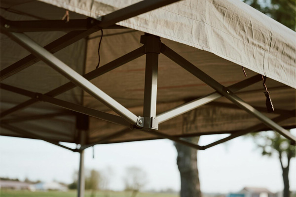 Campground BBQ area with rain protection