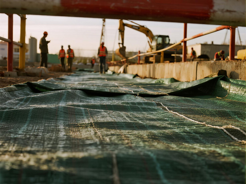 Close-up of heavy-duty moisture-proof cloth showing reinforced structure and anti-slip surface