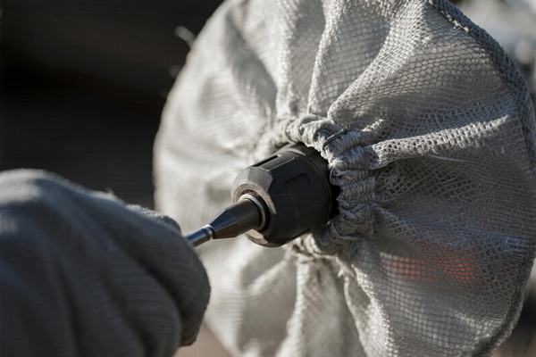 Power tools covered with protective dust covers