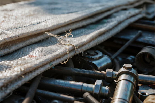 Industrial parts stored on pallets with moisture barrier cloth