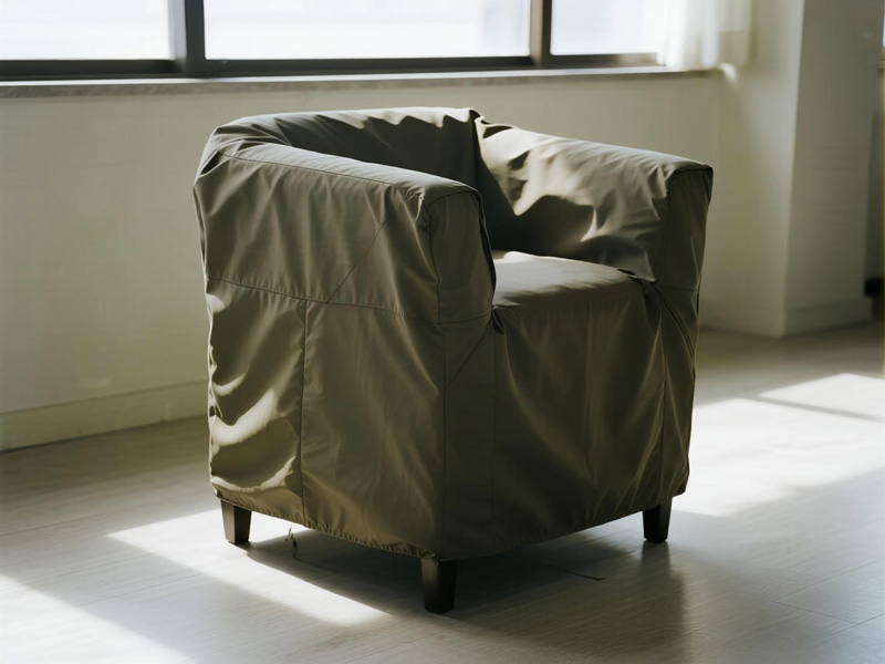 Outdoor patio set protected with waterproof covers