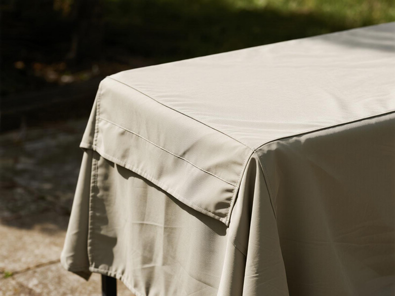 Close-up of Oxford fabric showing weatherproof construction and durability