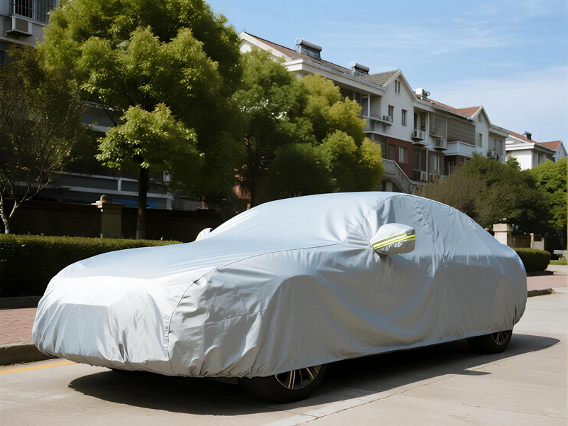 Close-up of Oxford fabric car cover texture