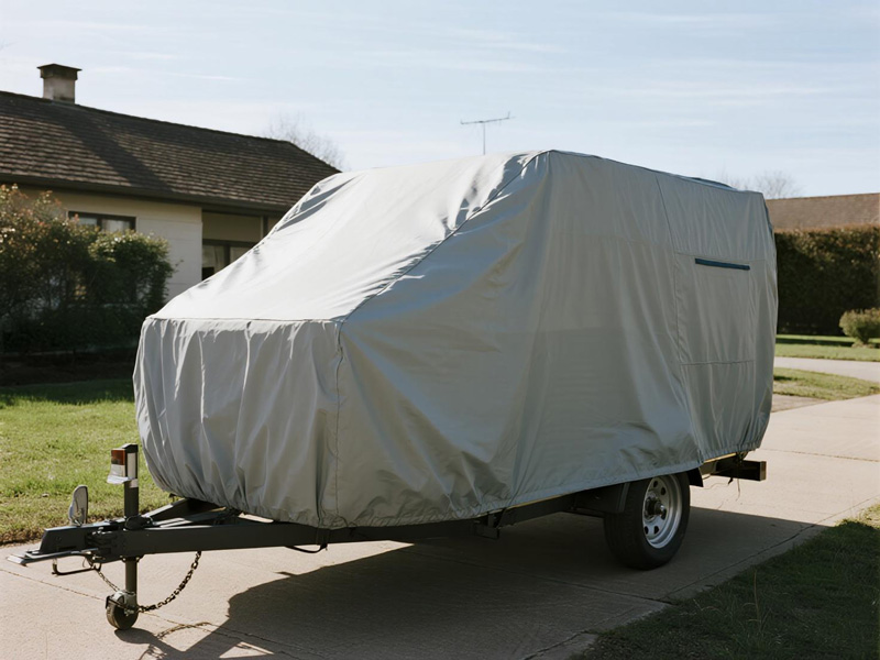 Trailer cover strap system for secure fit