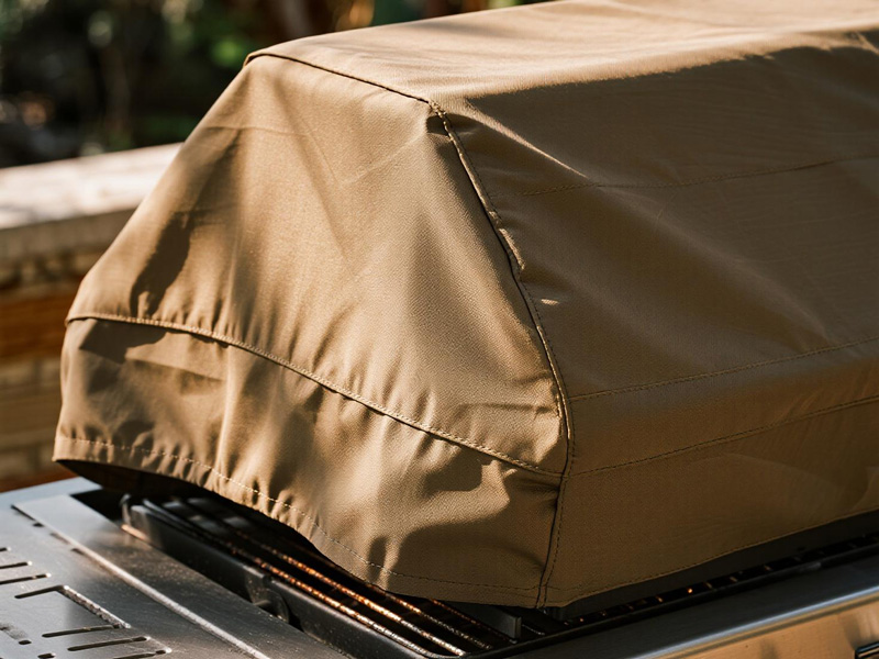 Close-up of Oxford fabric grill cover texture
