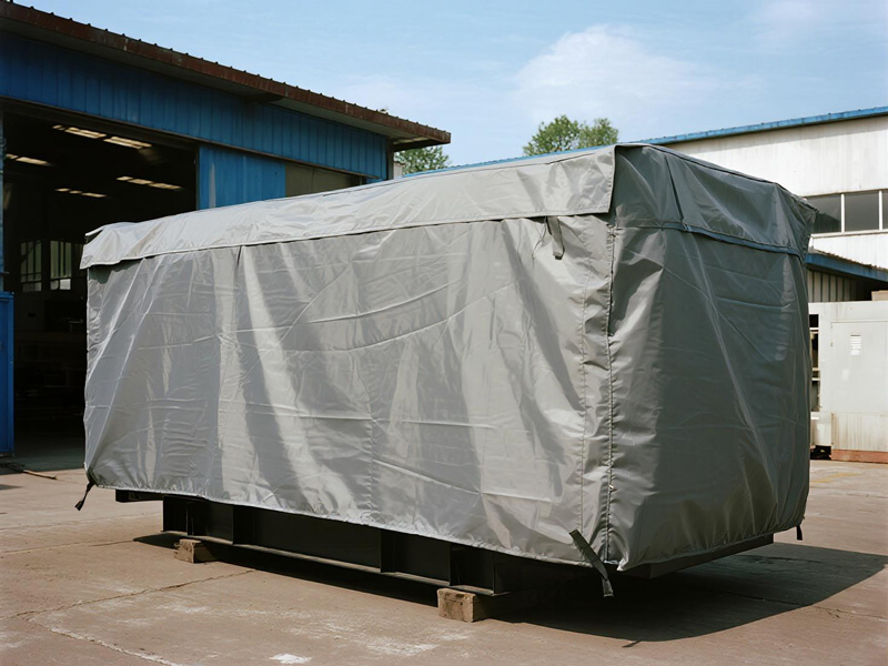 Close-up of Oxford fabric generator cover showing durable construction