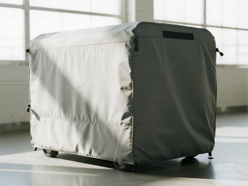 Generator cover showing secure fit and design features