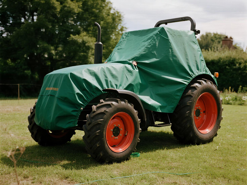 Garden equipment cover secure strap system
