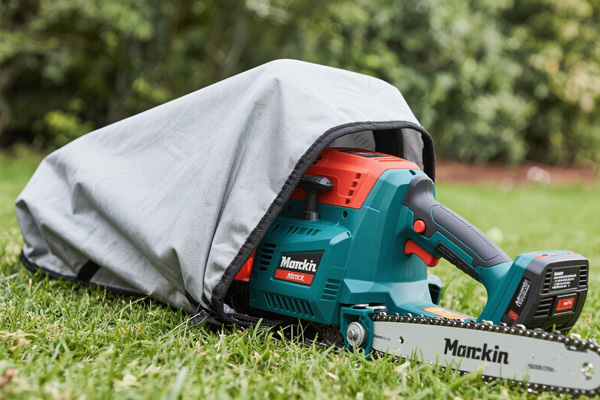 Covered collection of garden power tools