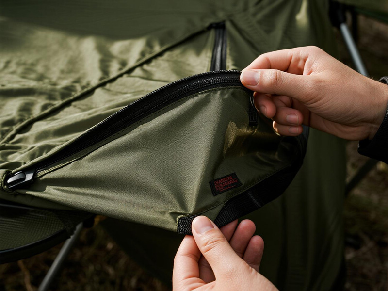 Close-up of Oxford fabric camping storage cover material
