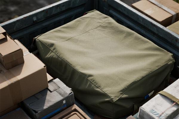 Oxford fabric tarps covering cargo during transportation to protect from weather and dust